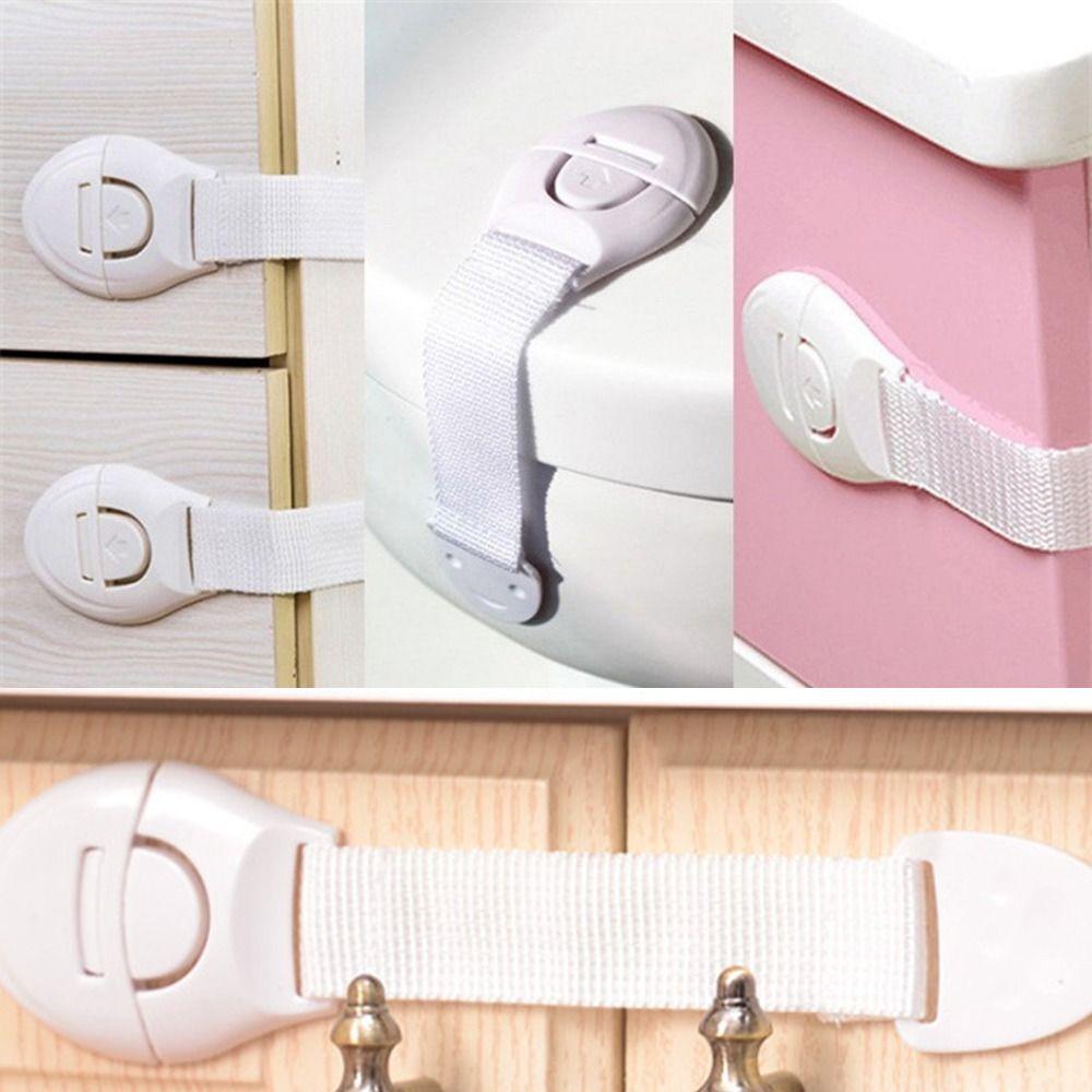 10PCS Durable Child Safety Cabinet Lock White Baby Safety Locks Kids Safety Door Lock Cupboard