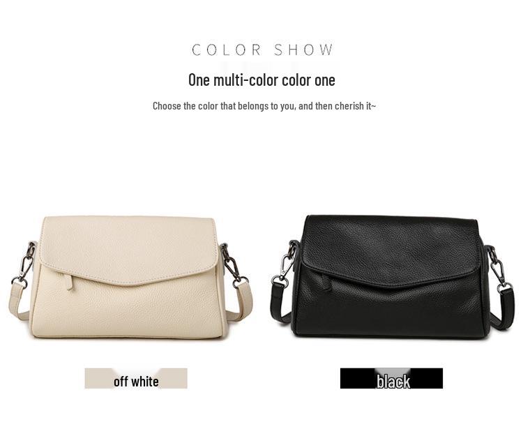 Top Layer Cowhide Women's 2025 Fashion Genuine Leather Large Capacity Crossbody Pillow Bag