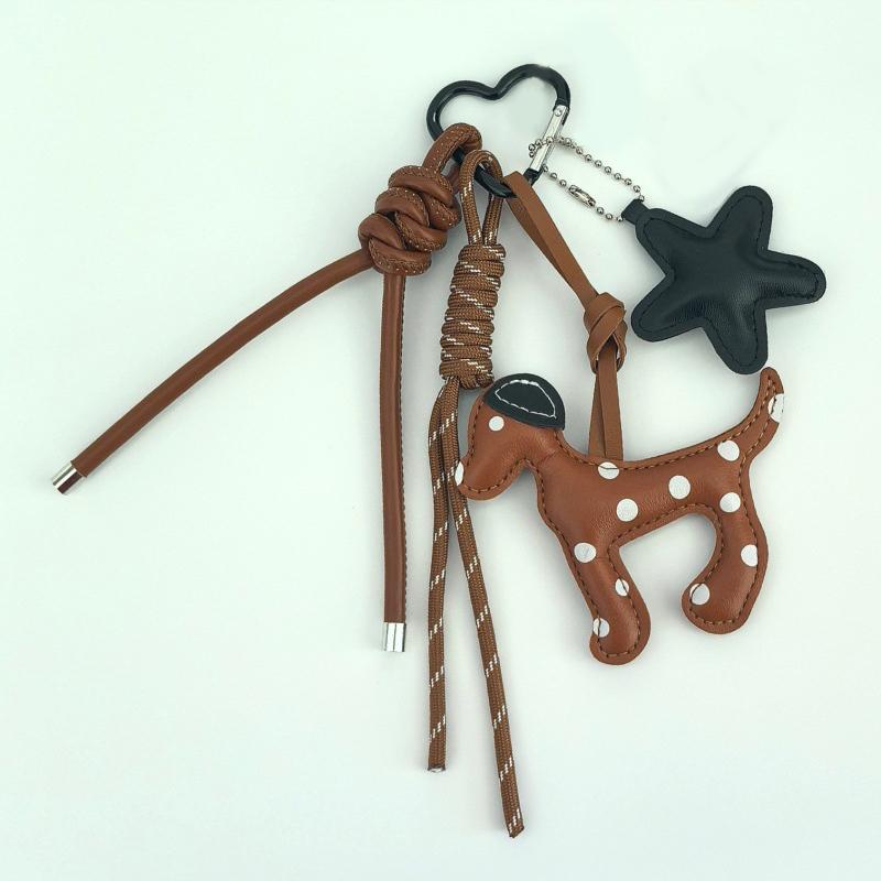 

Yogodlns Cute Faux Leather Puppy Mini Backpack Hanging Handbag Pendant Bag Pendant Bags Accessories one size коричневий