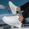 Plattform Sportschuhe Paar Weiße Schuhe für Herren Skateboard Herren-Sneaker Sport und Freizeit Rutschfest Abriebfest Mode