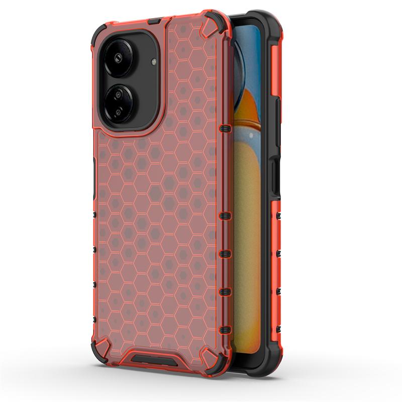 Shockproof Transparent Case For Xiaomi Redmi 13C Bumper Honeycomb Armor Case For Redmi 13C Case Cover For Redmi 13C 6.74 inch