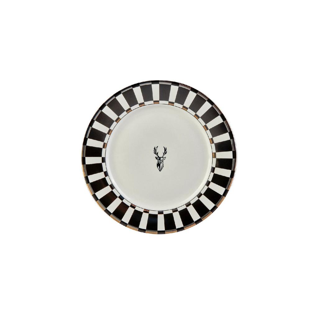 Aries Black 24 Piece Porcelain Dinner Set For 6 People