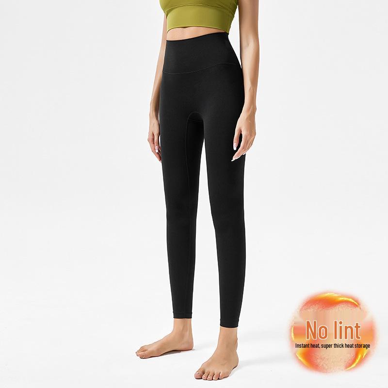 

Флисовые леггинсы с высокой талией и контролем живота для йоги - Толстые, теплые, с эффектом подтяжки бедер, спортивная одежда для осени/зимы Extra Large