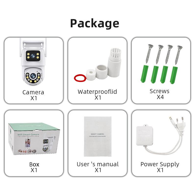 WiFi Outdoor Surveillance Camera with Night Vision and HD Binocular Smart Monitor
