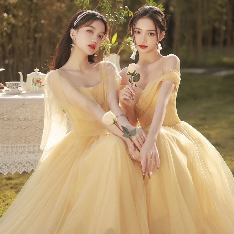 Mori Style 2025 Autumn Bridesmaid Dress: Elegant Fairy Evening Gown for Women’s Graduation and Special Occasions
