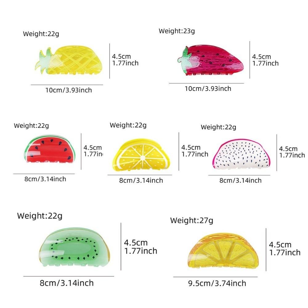 Large Size Hair Claw Strong Hold Shark Hair Clip Cute Fruit Hair Clip Hair Accessories