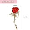 Floral Brooches Rose Brooch Pin Rose Brooch Pin Red Cubic Zirconia Floral Brooches  Womens Suit