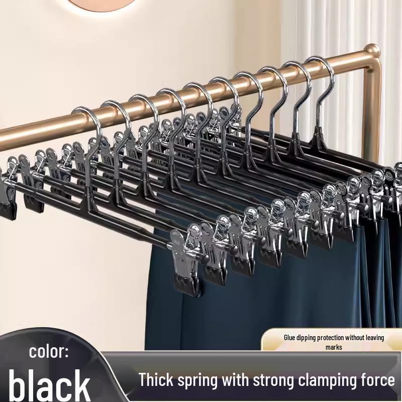 Nordic Windproof Frosted Pants Rack with Clips - Integrated Hanger for Drying and Storing Pants In Dormitory or Home