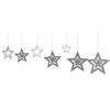 Rose Gold Hollow Star Paper Garlands Banner Hanging for Wedding Christmas Decorations Kids Birthday Party Supplies Baby Shower