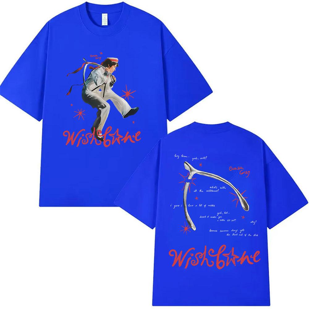 Conan Gray Wishbone Album 2025 Print T-Shirt Unisex Hohe Qualität Vintage Baumwoll-T-Shirts Unisex Mode Hip Hop Kleidung T-Shirt