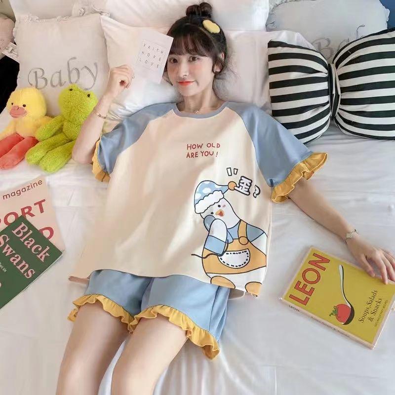 

Women s Short Sleeve Plus Size Princess Style Pajamas - Cute and Fun Homewear for Spring and Autumn M