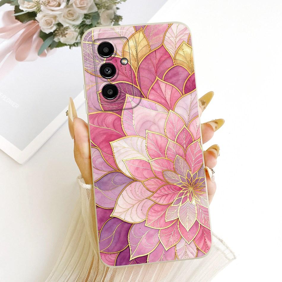 For Samsung Galaxy A05s A05 Cute Cat Flower Cartoon Phone Case For Samsung A05 A 05 05S A05S Shockproof Soft Silicone Cases