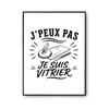 Poster I Can't I'm a Glazier I Can't Minimalist | Photo Paper Poster 310 G Pearlescent Finish Size Format A3 | Decoration