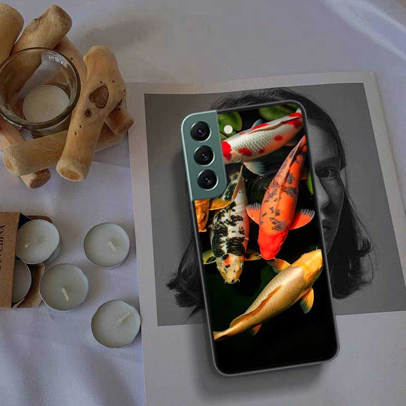 Hochwertige Zierfisch- und Koi-Karpfen-Handyhülle für Samsung Galaxy S22 S25 Ultra S21 S10 Plus S26 Edge S20 S23 S24 FE Hülle
