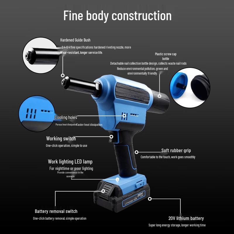 Cordless Electric Rivet Gun CN plug (adapter included)
