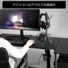 Bauhutte Headset Tower Headphone Stand Controller Stand Tabletop Under Desk Storage Clamp Fixed () BHP-S200-BK
