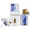 KEYSION Shockproof Case for Samsung Z Flip 7 6 5 5G Hard PC With Hinge Kickstand Card Slot Phone Cover for Galaxy Z Flip 5 6 7