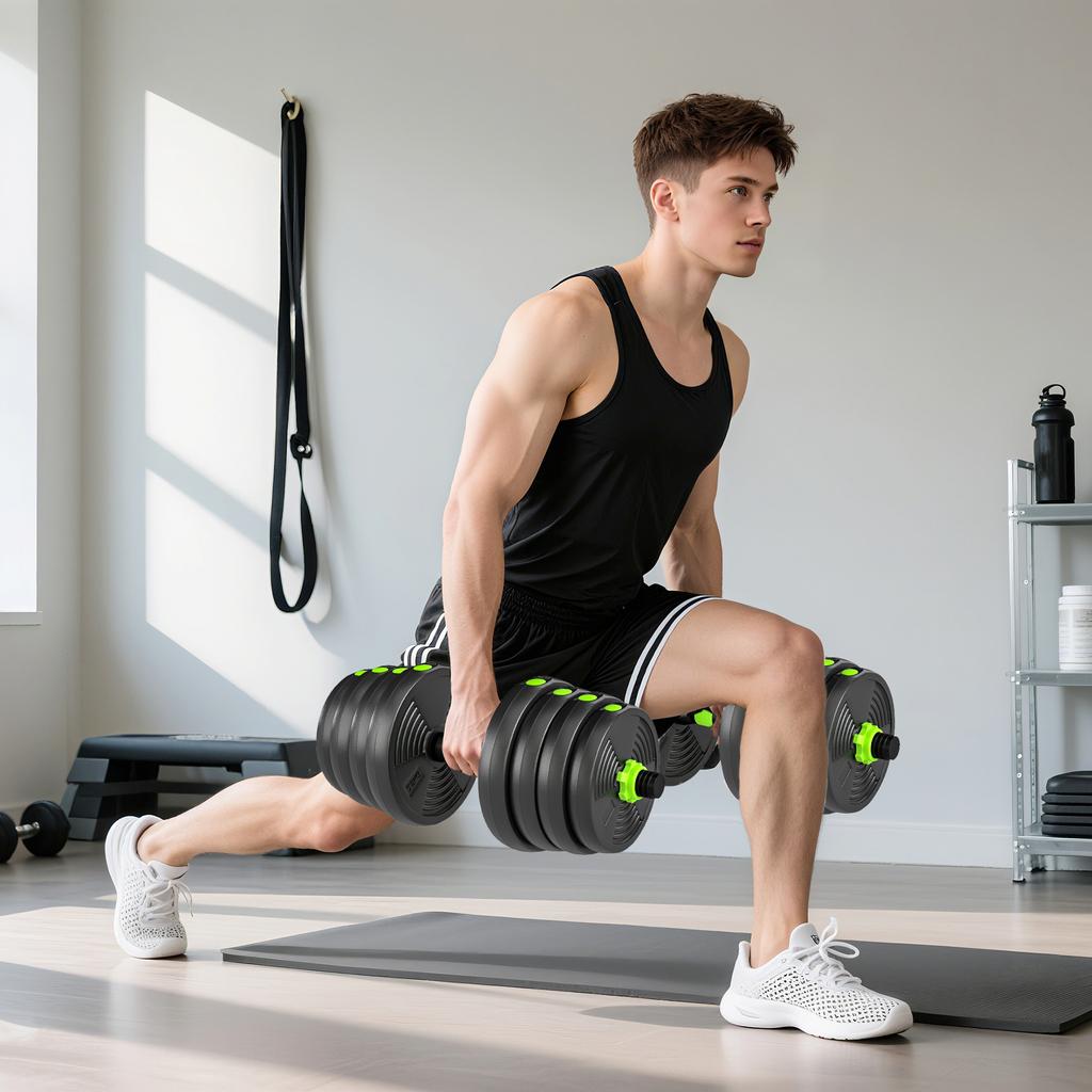 Adjustable Dumbbell Set 30 KG Dumbbell Set Dumbbells Barbells Weight Set for Strength Training