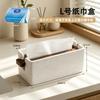 Adjustable Lifting Wood Cover Tissue Box Travertine Texture Napkin Holder Simple Desktop Tissue Box Home Bathroom Living Room