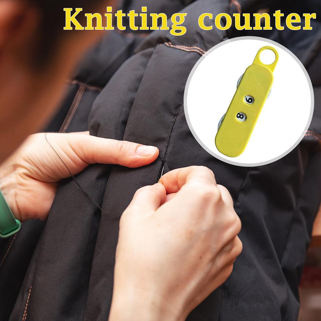 Handheld Mechanical Stitch Counter for Knitting Crochet and Sewing Projects Durable Lightweight Compact Design with Easy Reset Function