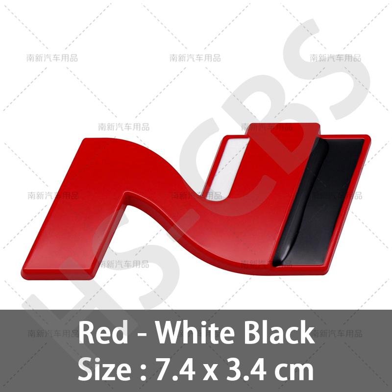 1Pc Metal N Emblem Logo N Badge Decal Nline ar Stickers For IX25 IX35 I20 I30 Kona Tucson Sonata Elantra Veloster Accent Car Styling