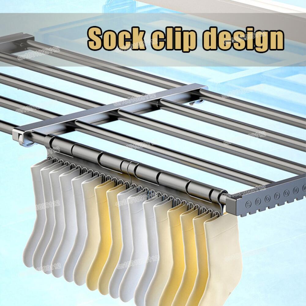 Extendable Clothes Drying Rack Window Frame Shelf Foldable Balcony Window Hanging Organizer Storage Rack Home Clothes Shoe