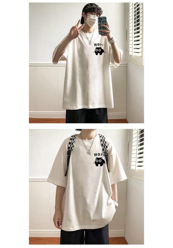Men's Trendy Short-Sleeve T-Shirt: New Summer Style, Loose Fit, Versatile American Brand Casual Tee