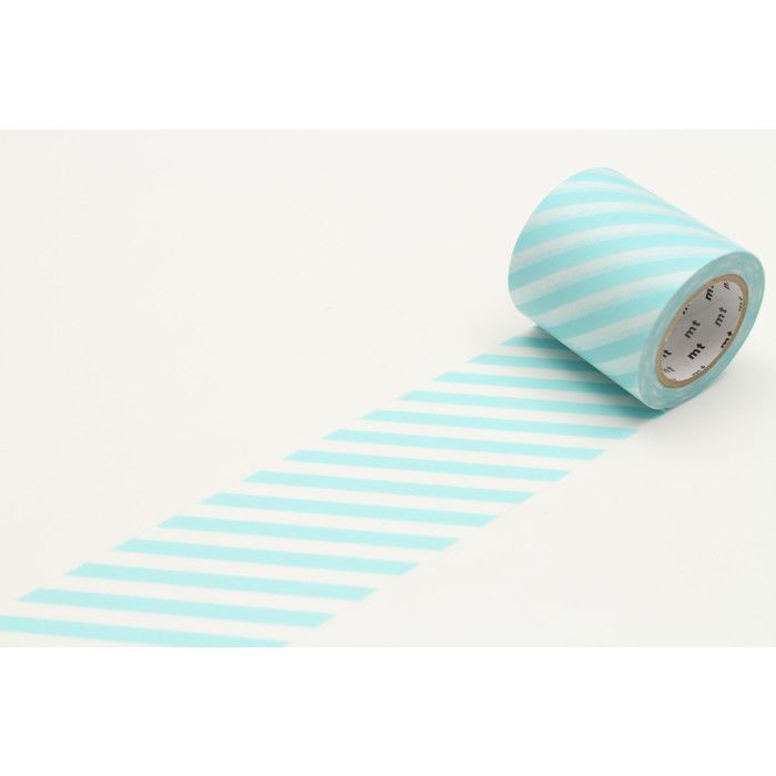 Masking Tape MT Casa Rayé 5 Cm Aqua - Stripe Mint Blue