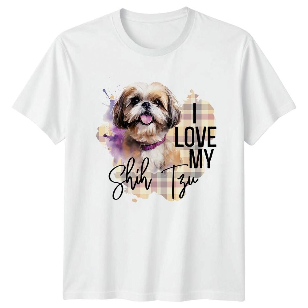 I Love My Shih Tzu Unisexs TShirt Shih Tzu Dog Owner Mothers Day S