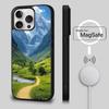 Snow Mountain Road Landscape Case For iPhone 17,16,15,14,13,12,11,Pro,Max,Plus,Mini,SE4,E Magnetic Magsafe Wireless Charging