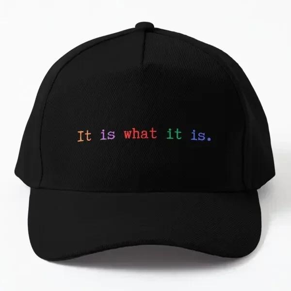 Как есть Смешная цитата Бейсболка Кепка с принтом Кепка Snapback Женская Хип-хоп Уличная Мужская Мальчики Кепка Однотонная Black