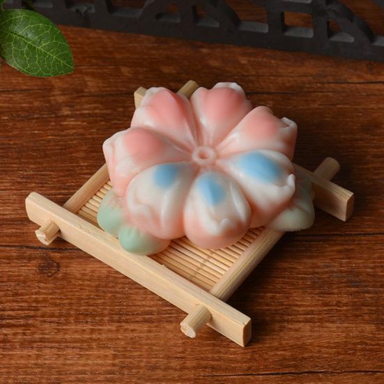 Sakura Çiçeği Pirinç Kek Silikon Kalıbı Yapışmaz Çiçek Şekilli Kalıp Ay Keki Mung Fasulyesi Kek Tatlı DIY Pişirme Aracı için
