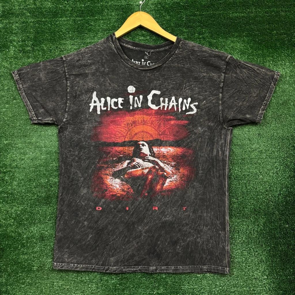 Alice In Chains Dirt Est 1987 Heavy Metal Band Mineral Wash T-shirt Size Large