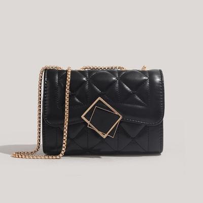 A Niche Design Fashionable Commuter Women's Bag with Chain Diamond-shaped Single-shoulder Crossbody Small Square Bag