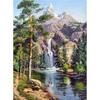 Gofission 11ct Stamp Cross Stitch Kit for Quirky Nature Landscape DIY Cross Stitch Embroidery Set with Wall 30x40cm Adults, Beginner-Friendly,