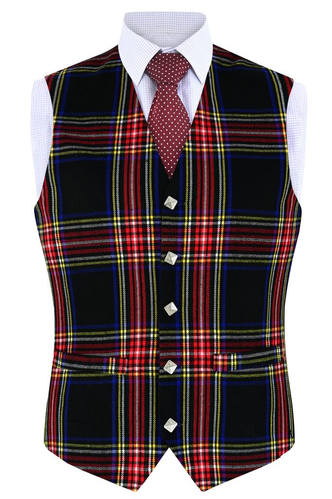 Schottische Tartanweste mit Distelknöpfen Traditionelles Highland-Westenkleid Party-Hochzeitskleidung