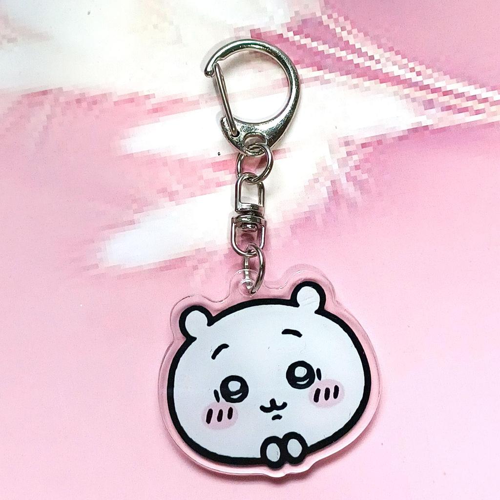 Chiikawa Decorative Acrylic Keychain: Cartoon Pendant for Bags and Car Keys