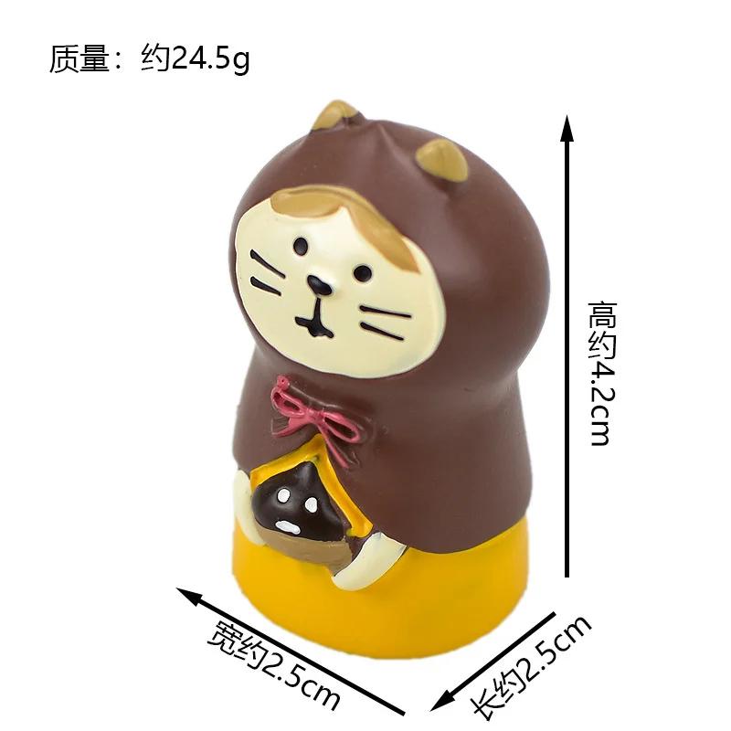 INS ZAKKA Resin Ornaments Autumn Harvest Chestnut Series Persimmon Tree Thief Cat Camera Prop Japanese Mini Home Decoration Gift