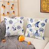 Animals Marine Theme Print Pillow Case Silky Short Plush With Invisible Zipper Dustproof Sofa Cushion Cover For Home Decor