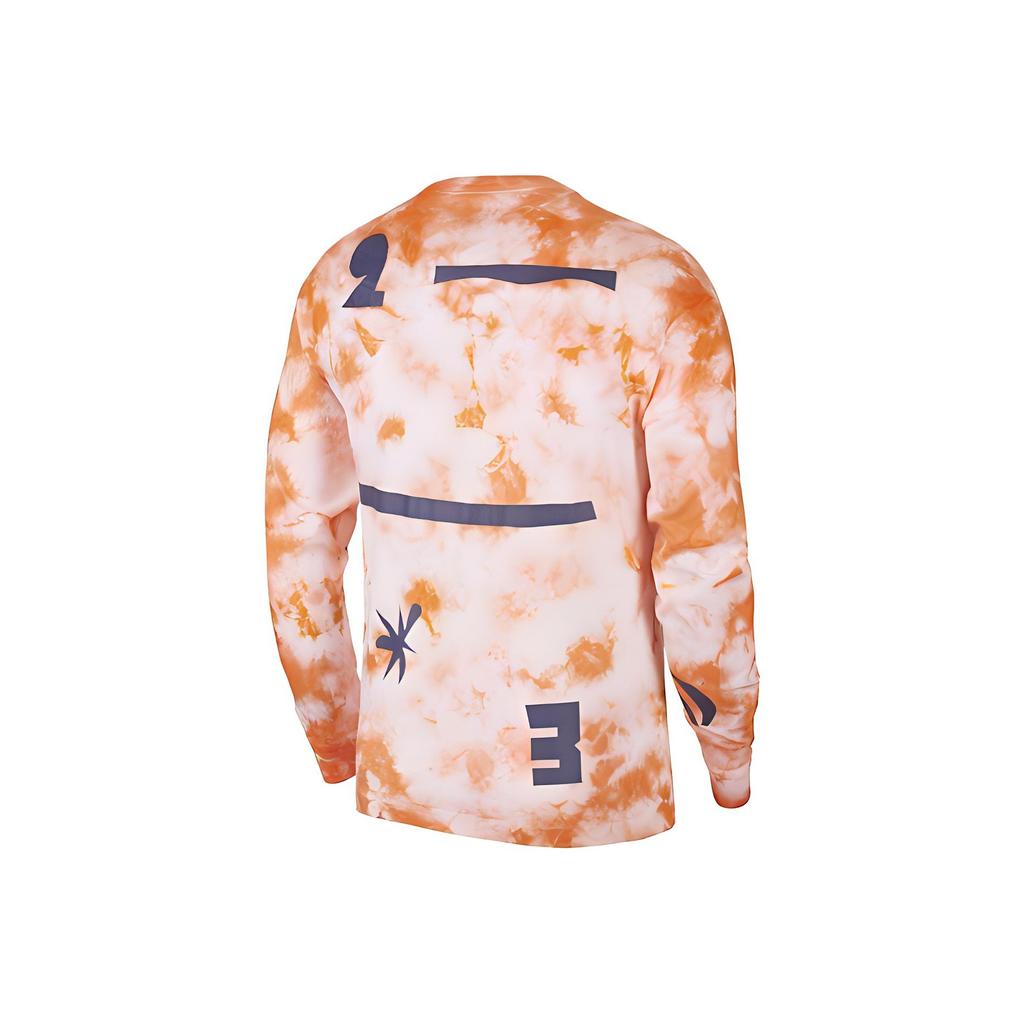 Jordan Chicago Artist Collaboration All-Star Weekend Round Neck Casual Sport Print Long Sleeve T-Shirt Men Tops Orange CW1146-100