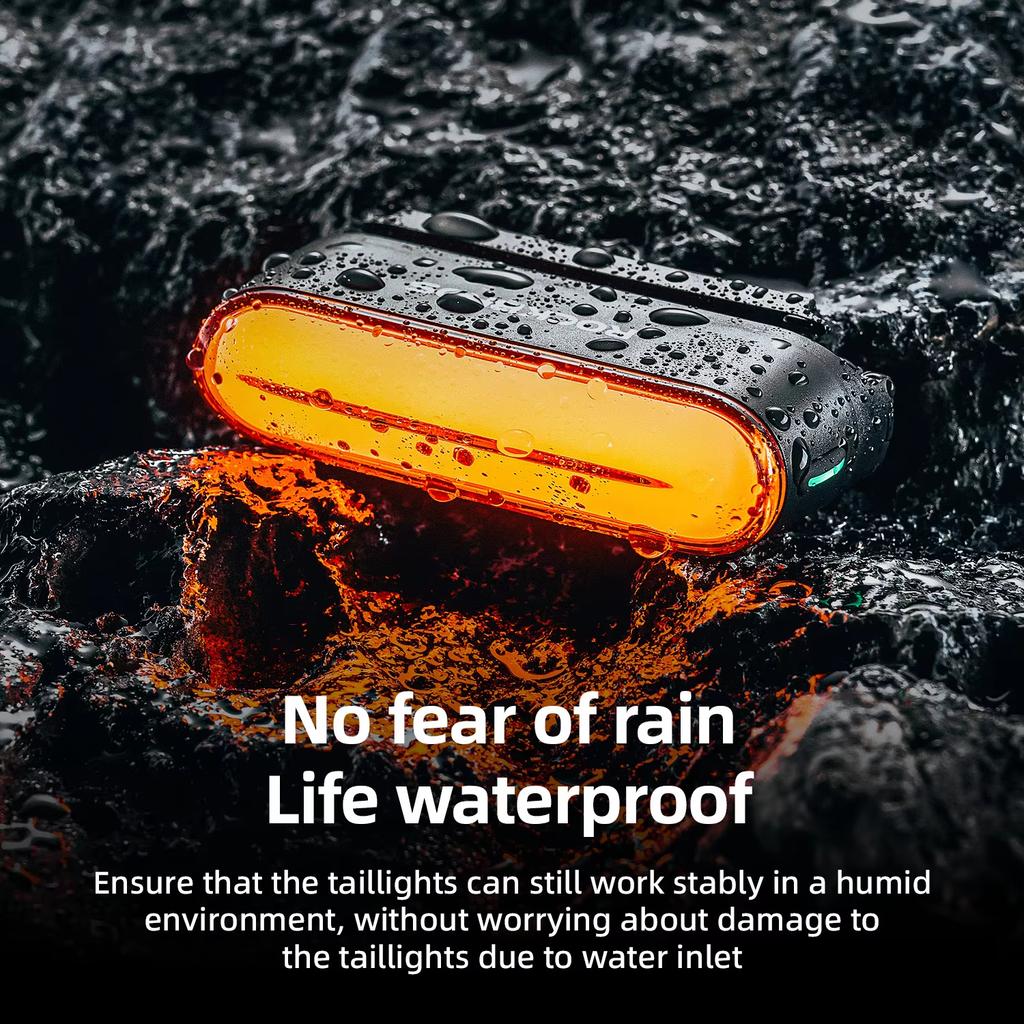 ROCKBROS Bicycle Magnetic Rear Light IPX6 Waterproof Tail Light 7 Lighting Modes Smart Brake Sensor Rear Light Bike Accessories