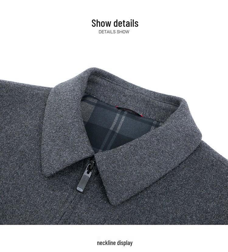 2025 Autumn/Winter Men's Wool Coat: Business Casual Lapel Jacket