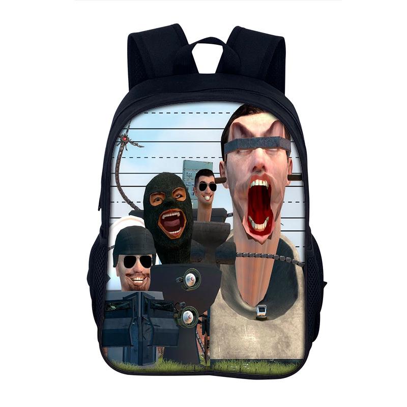 3D-Druck Skibidi Toilette Schulrucksack Tasche Schultasche Rucksack Mochila Studenten-Rucksacktasche für Jungen Mädchen Bestes Geschenk