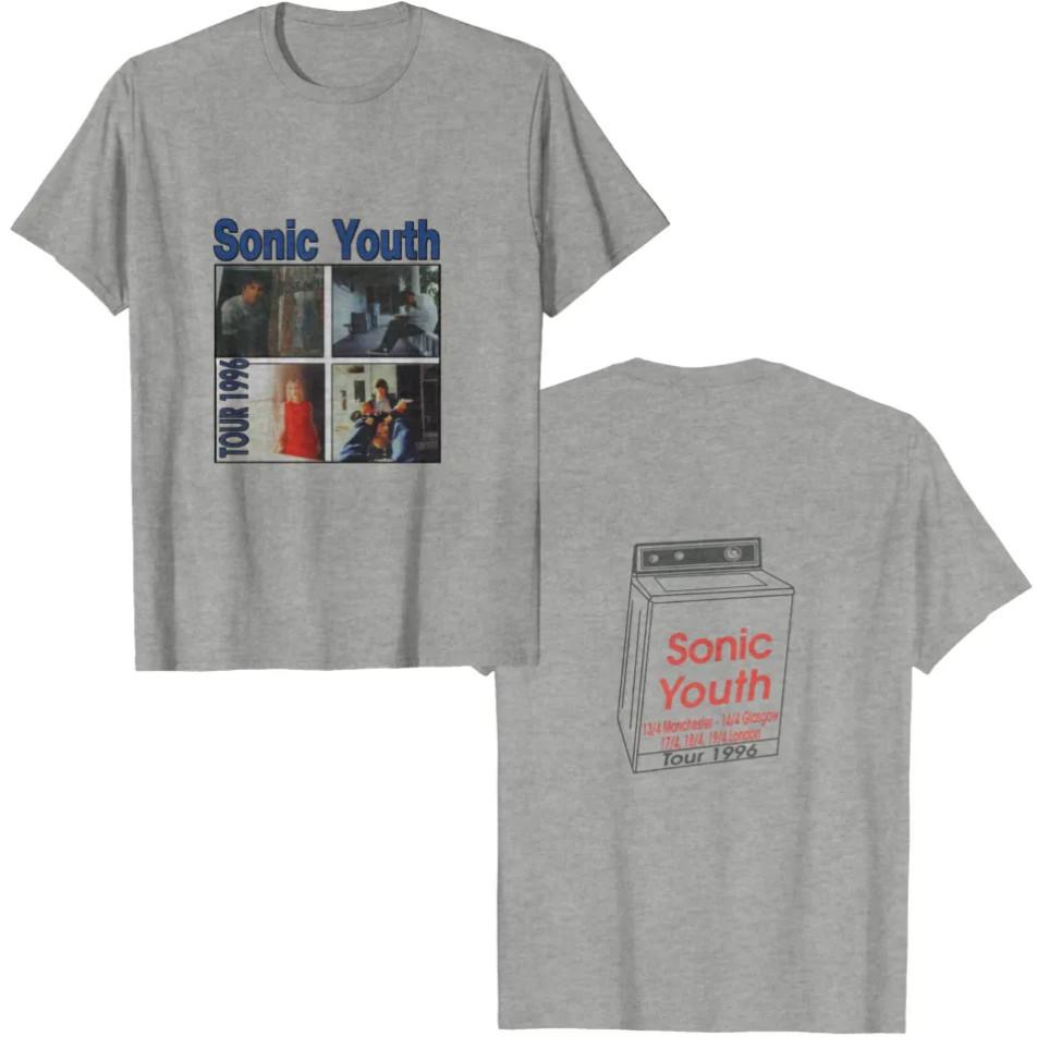 Sonic Youth 1996 Vintage Tour T-Shirt, Rock Band Fans Heavyweight Tee Men's
