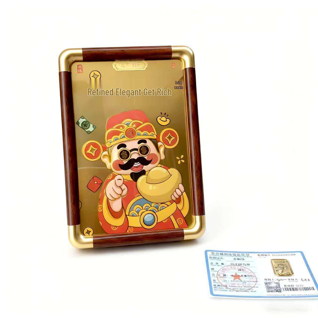 Gold Creative Company Logo Photo Frame Ornament - 999 Pure Gold Souvenir Gift