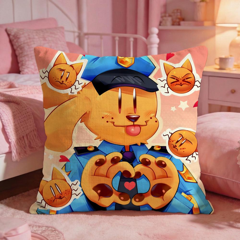 DDogmans Cute Cartoon Cushion Cover Premium Comfort Reversible Pillow Cove Two In One Design For Any Room  Car Interior