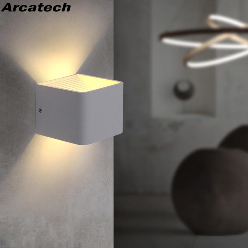 

Modern LED Wall Lamp for Stair, Indoor Lighting, Fixture, Living Room, Bedroom, Wand, Hallway, Loft, NR-91, AC85 -265V Warm White (2700-3500K)&S10CM белый