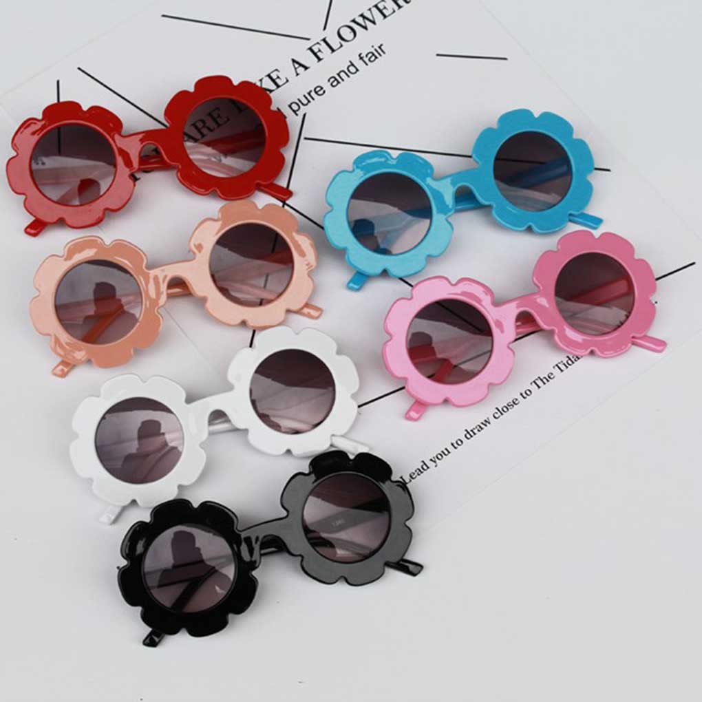 Kids Sun Flower Eye Protection Glasses Performance Decor Goggles Prop for Girls Boys