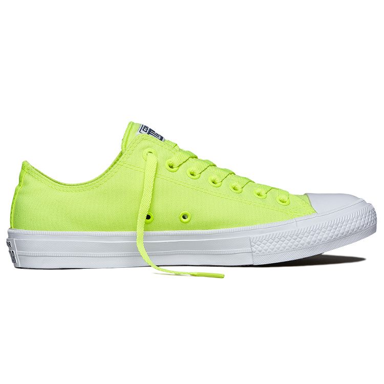 Converse Chuck Taylor 2 Ox Voltgrün Unisex Sneaker Weiß 150160C