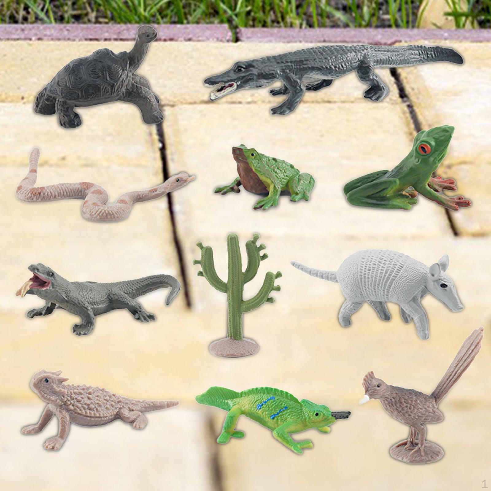 

12 шт., мини-фигурки диких животных, набор фигурок, модель, украшение для рабочего стола, реалистичное для Style F